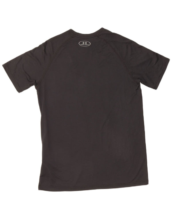 Under Armour Camiseta con gráfico Heat Gear para hombre, talla pequeña, poliéster negro