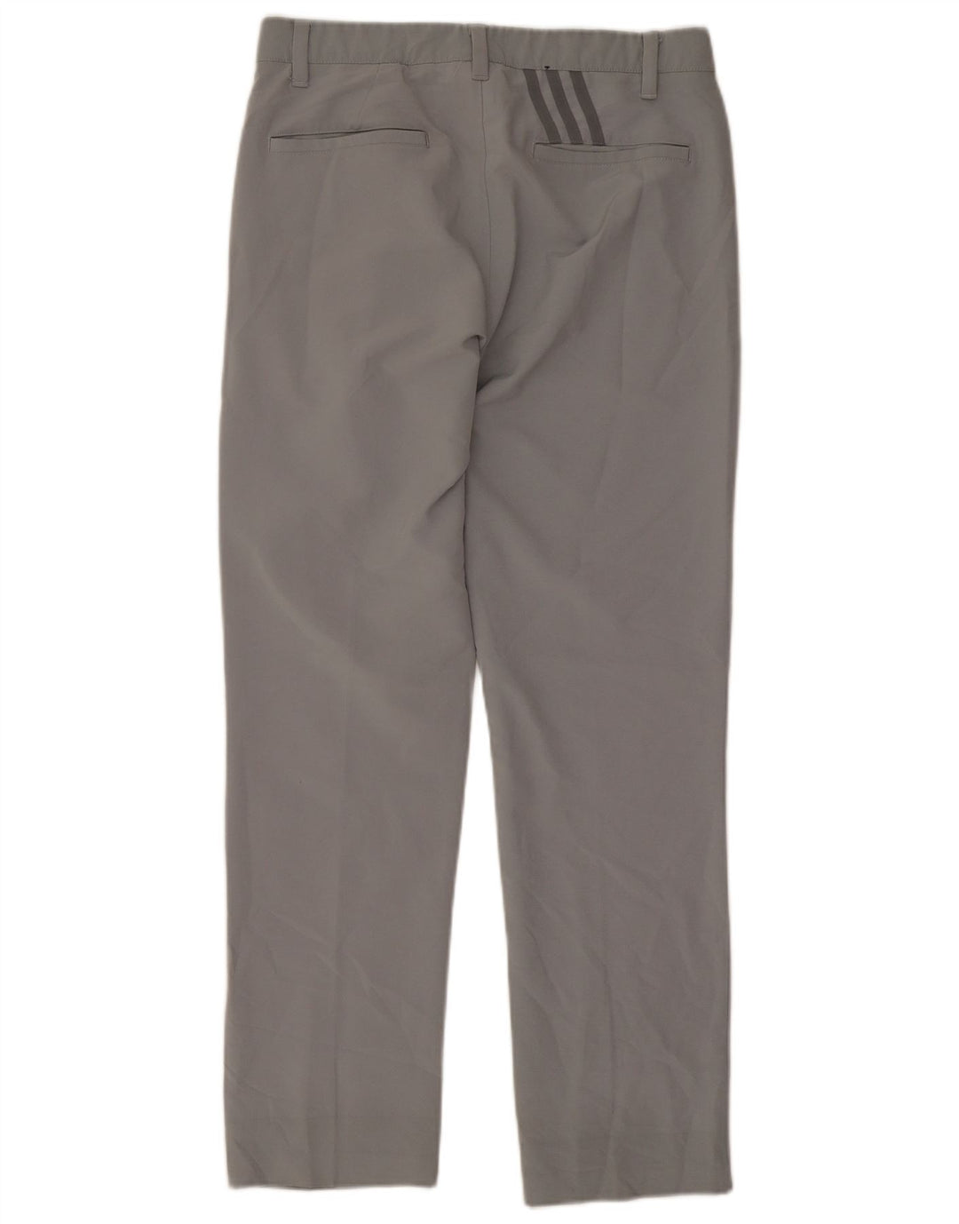 Pantalón Chino Recto Adidas Hombre W30 L28 Poliéster Gris