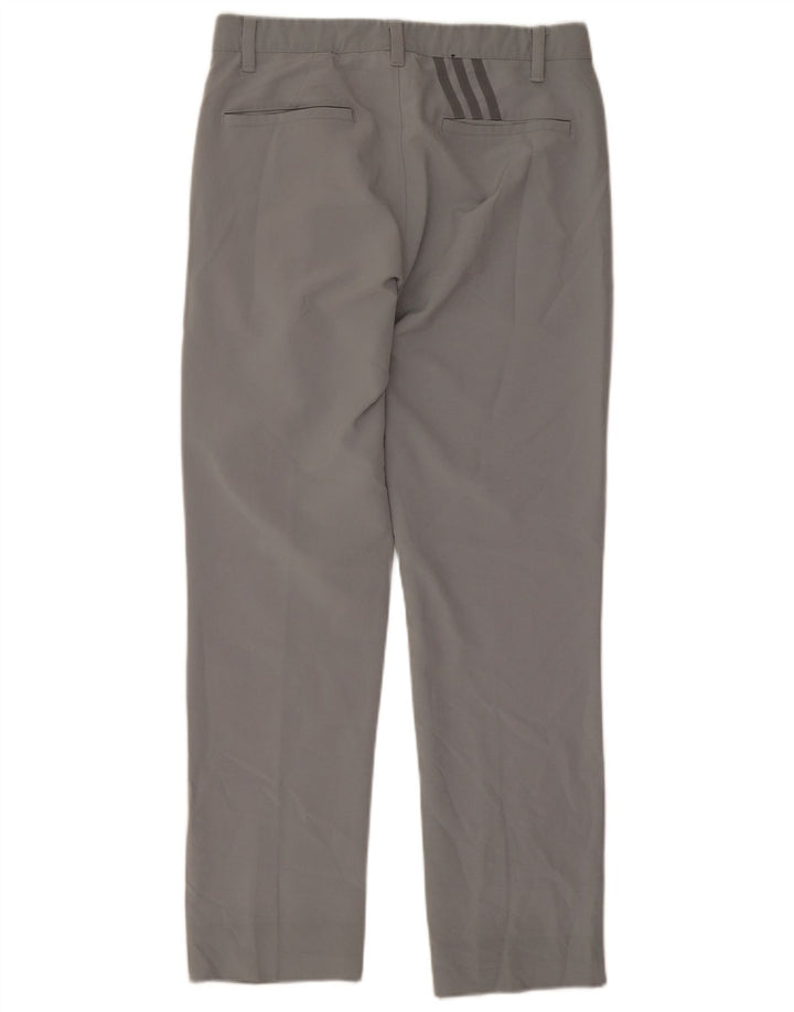 Pantalón Chino Recto Adidas Hombre W30 L28 Poliéster Gris