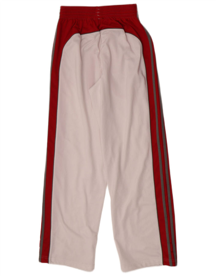 Adidas Pantalones de chándal para mujer UK 8 Small Blanco Colorblock Poliéster