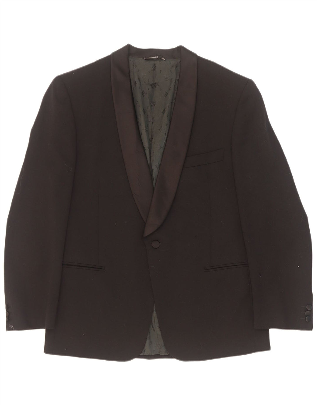 Roberta di Camerino Chaqueta tipo blazer con 1 botón para hombre IT 52 XL Lana negra