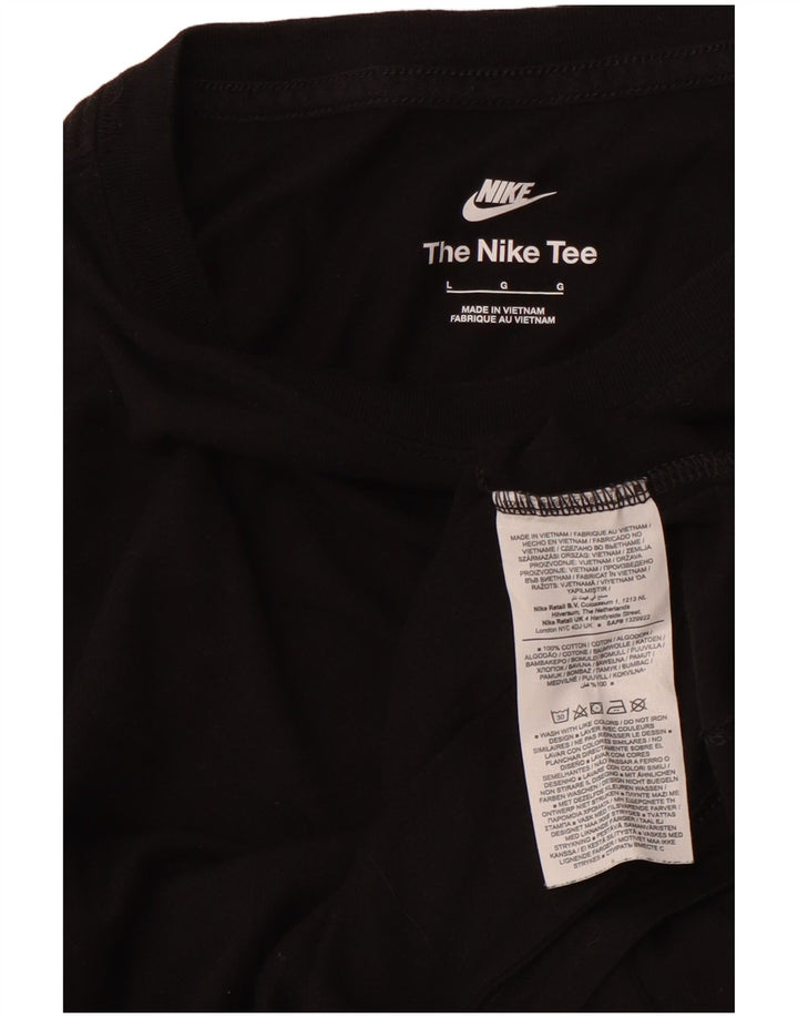 Camiseta NIKE para hombre Top grande de algodón negro