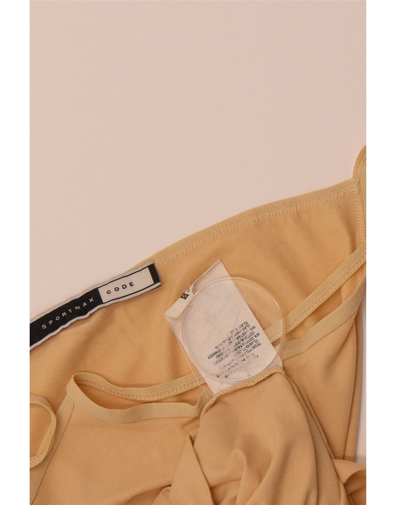 SPORTMAX Womens Crop Cami Top UK 12 Medium Beige Cotton Vintage Sportmax and Second-Hand Sportmax from Messina Hembry 