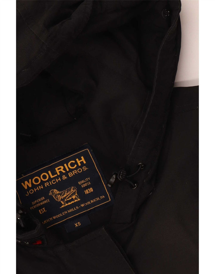 Woolrich Parka con capucha para mujer UK 6 XS Negro