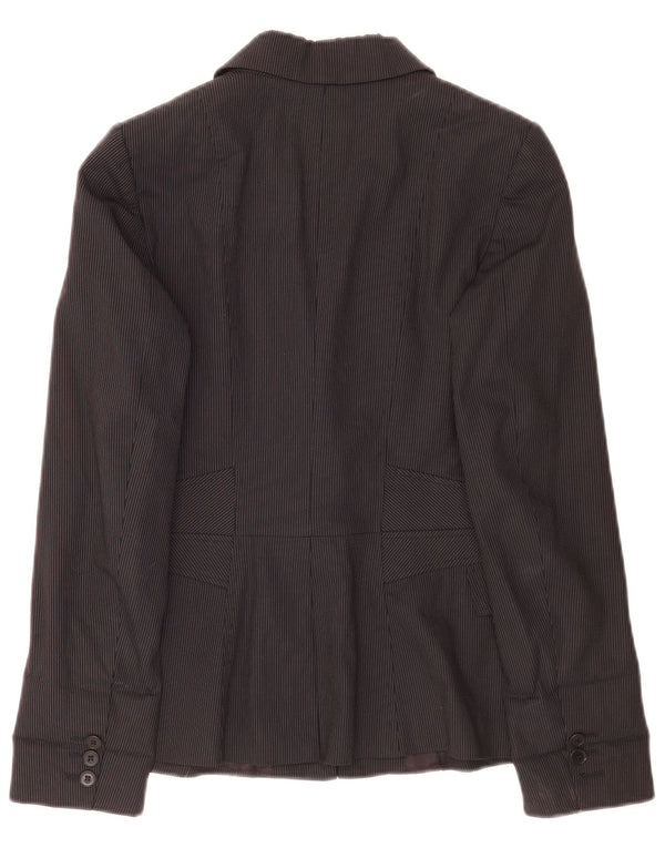 Chaqueta tipo blazer de 1 botón para mujer Reiss UK 8 Small Viscosa a rayas negras