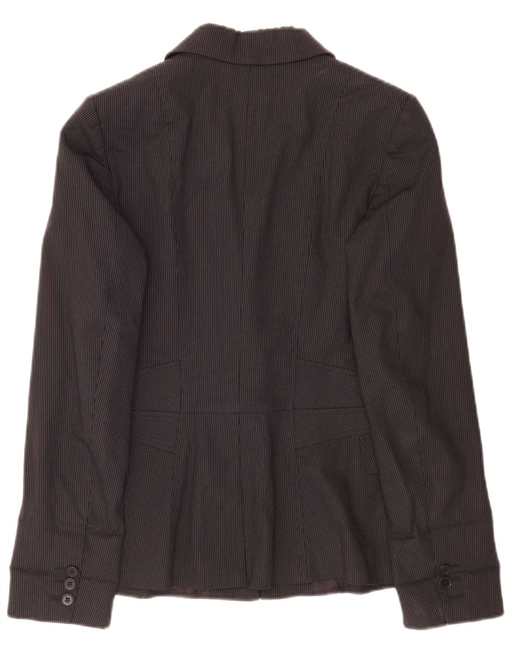 Chaqueta tipo blazer de 1 botón para mujer Reiss UK 8 Small Viscosa a rayas negras