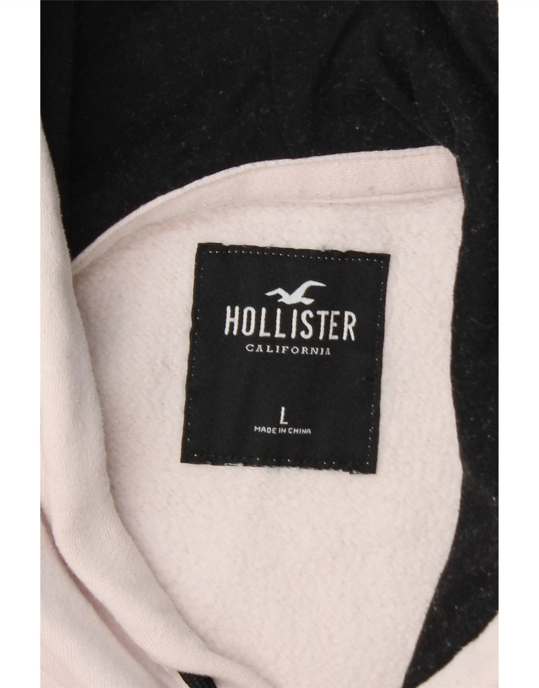 HOLLISTER Jersey con capucha gráfica para hombre, talla grande, algodón blanco con bloques de color