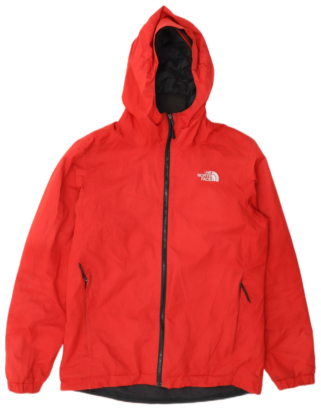 The North Face Chaqueta cortavientos con capucha para hombre UK 38 Poliéster rojo mediano