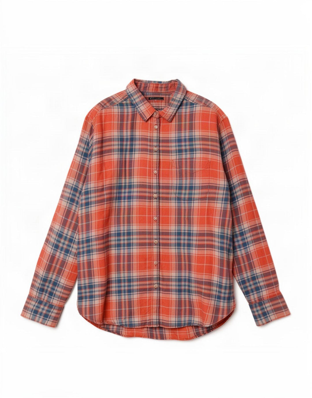 Camisa de franela para mujer Fat Face UK 40 Algodón a cuadros rojo mediano