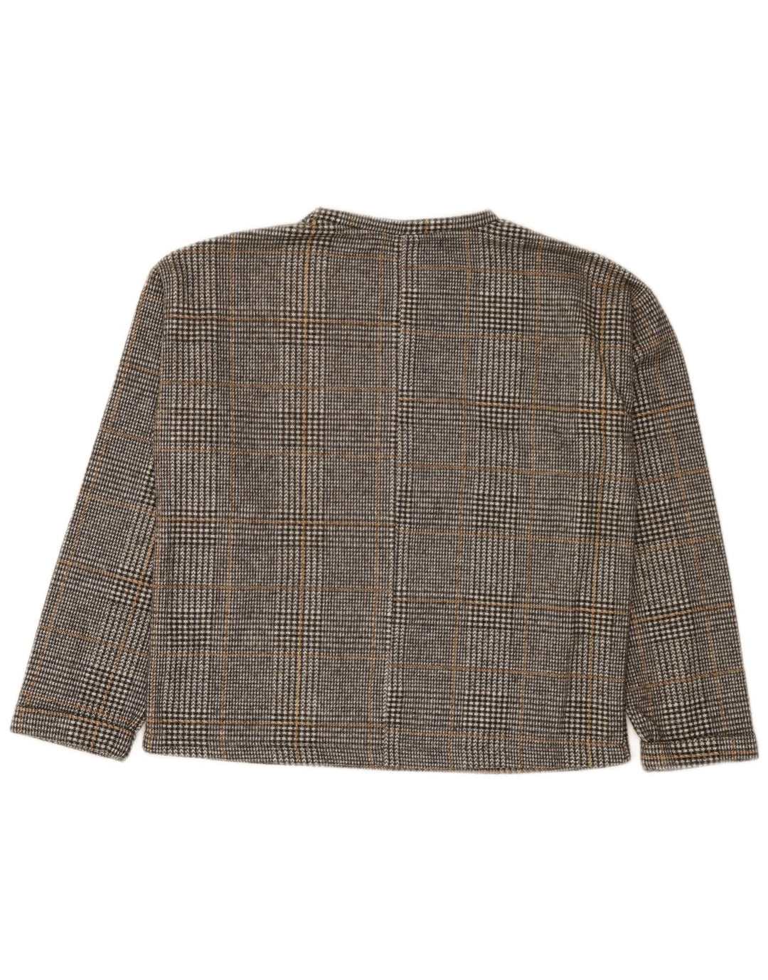 Zara Sudadera Niña Jumper 11-12 Años Gris Cuadros Poliéster
