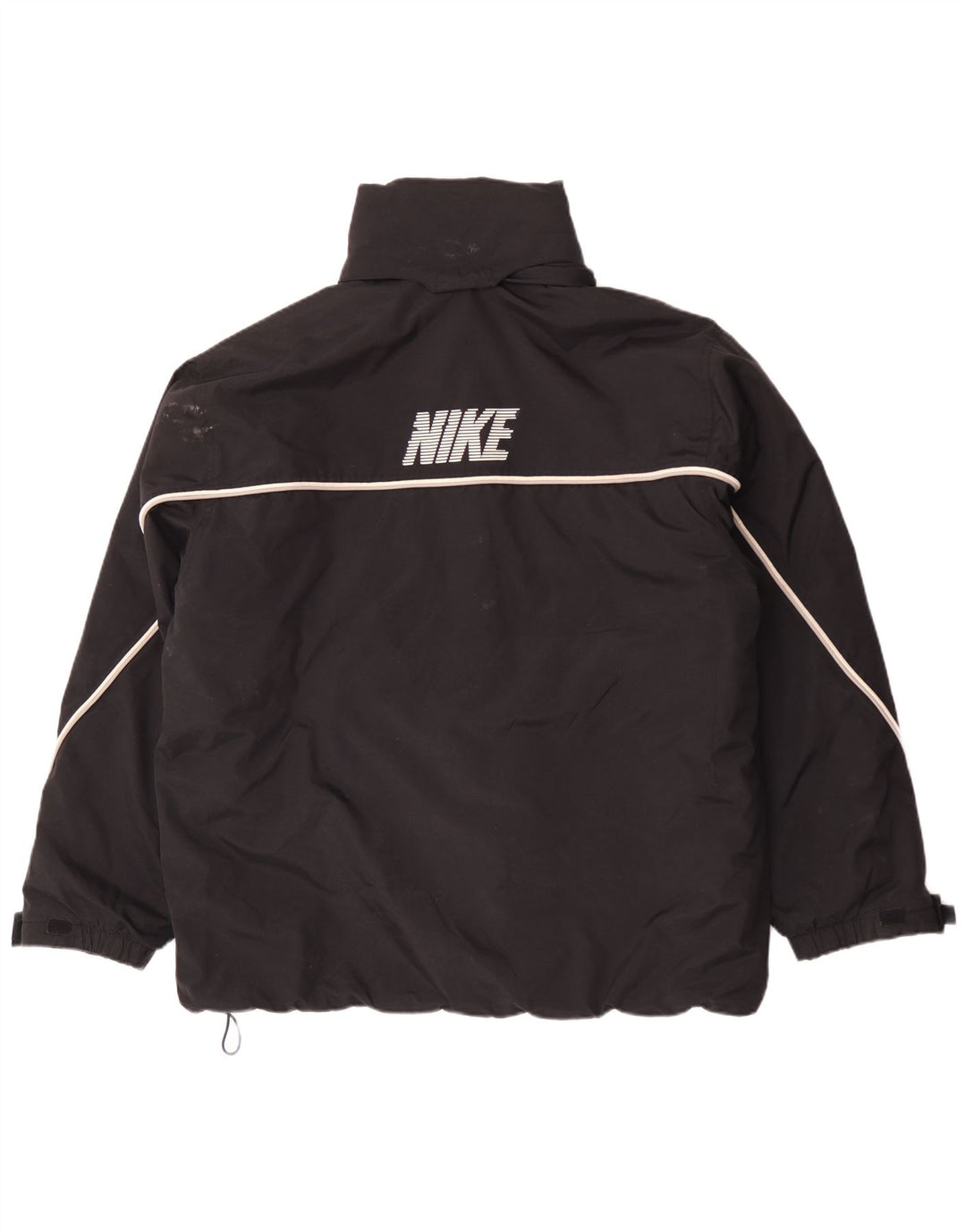 Nike - Chaqueta cortavientos con capucha para hombre, talla 42/44, poliéster negro grande