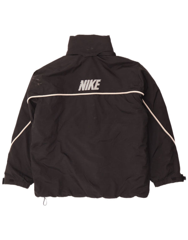 Nike - Chaqueta cortavientos con capucha para hombre, talla 42/44, poliéster negro grande