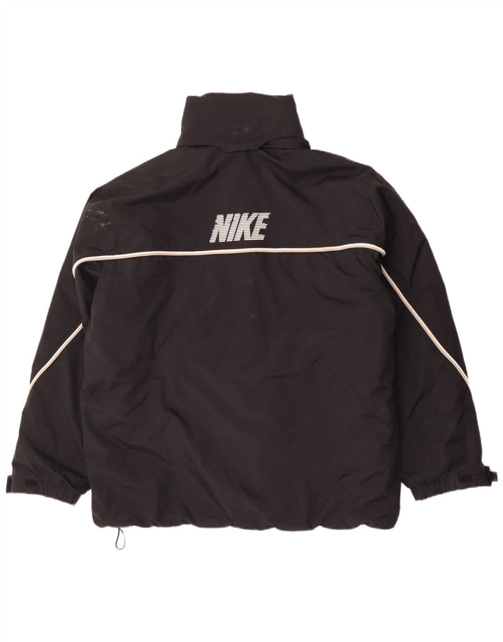 Nike - Chaqueta cortavientos con capucha para hombre, talla 42/44, poliéster negro grande