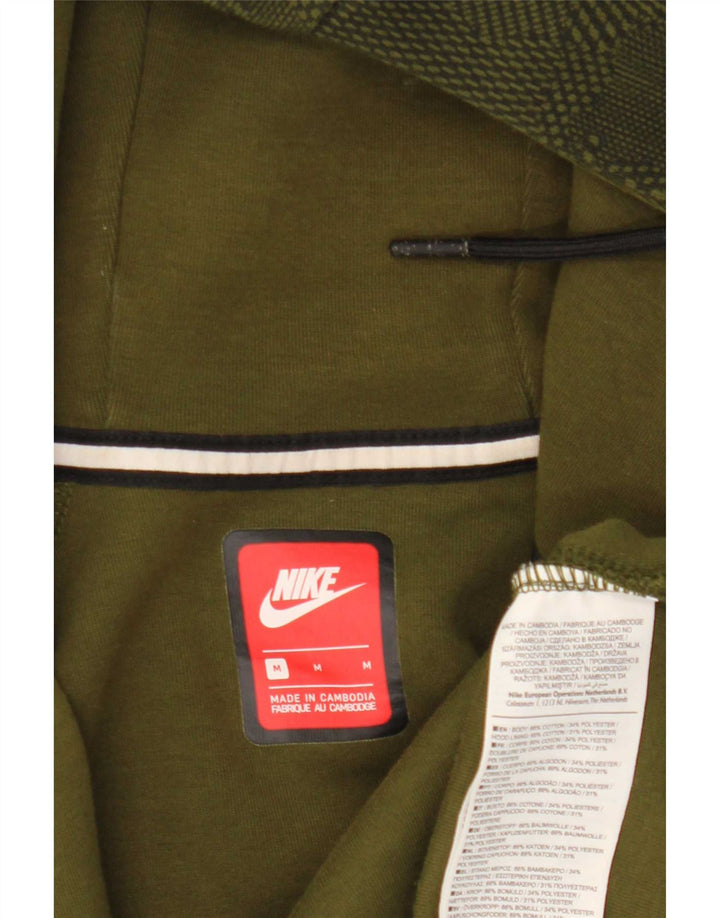 Nike - Sudadera con capucha y cremallera para hombre, color caqui, algodón de camuflaje