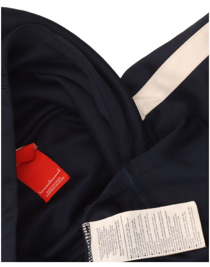 Nike - Sudadera con capucha y cremallera para hombre, talla grande, color azul marino, poliéster