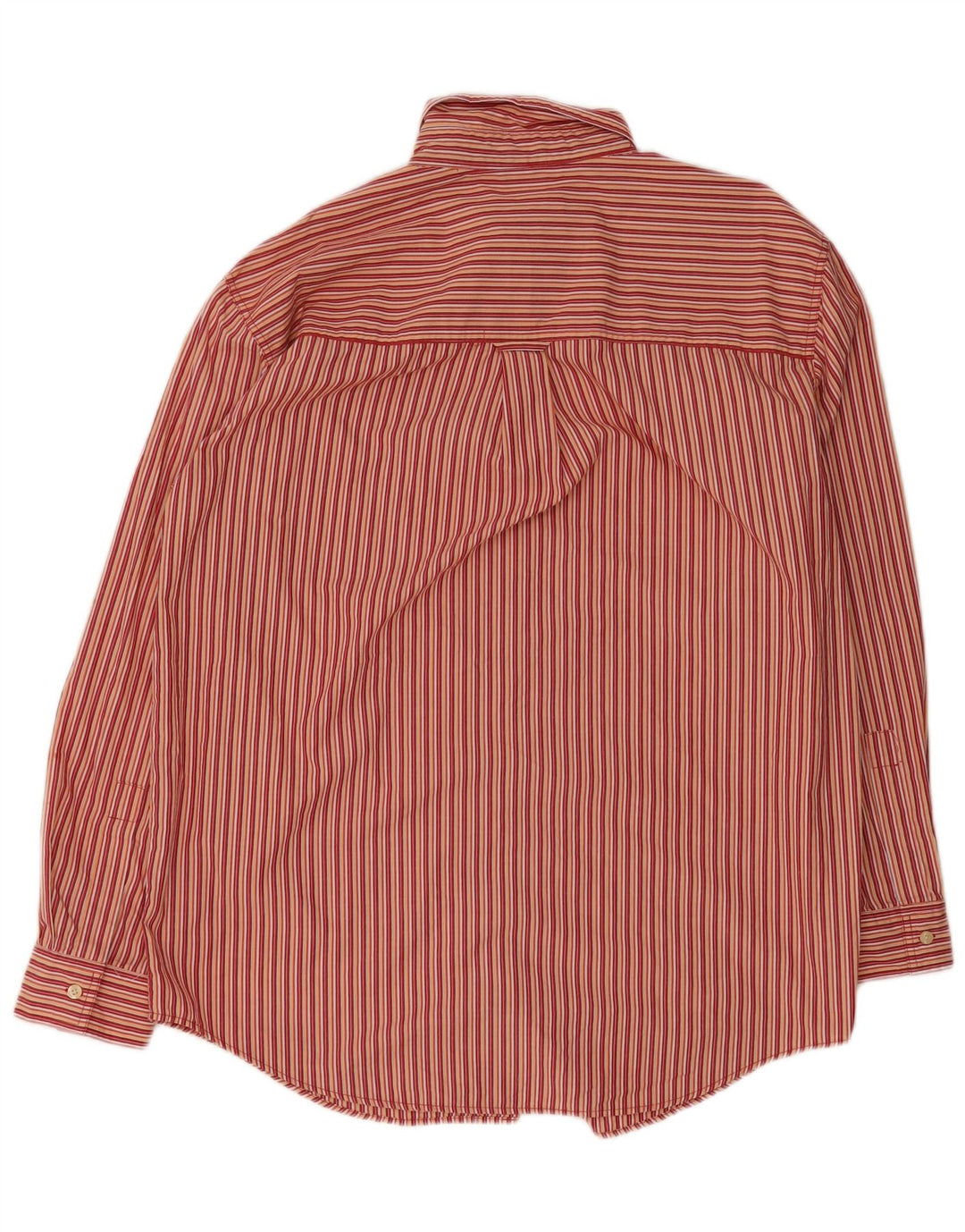 Chaps Camisa de corte regular para hombre de algodón a rayas rojas grandes