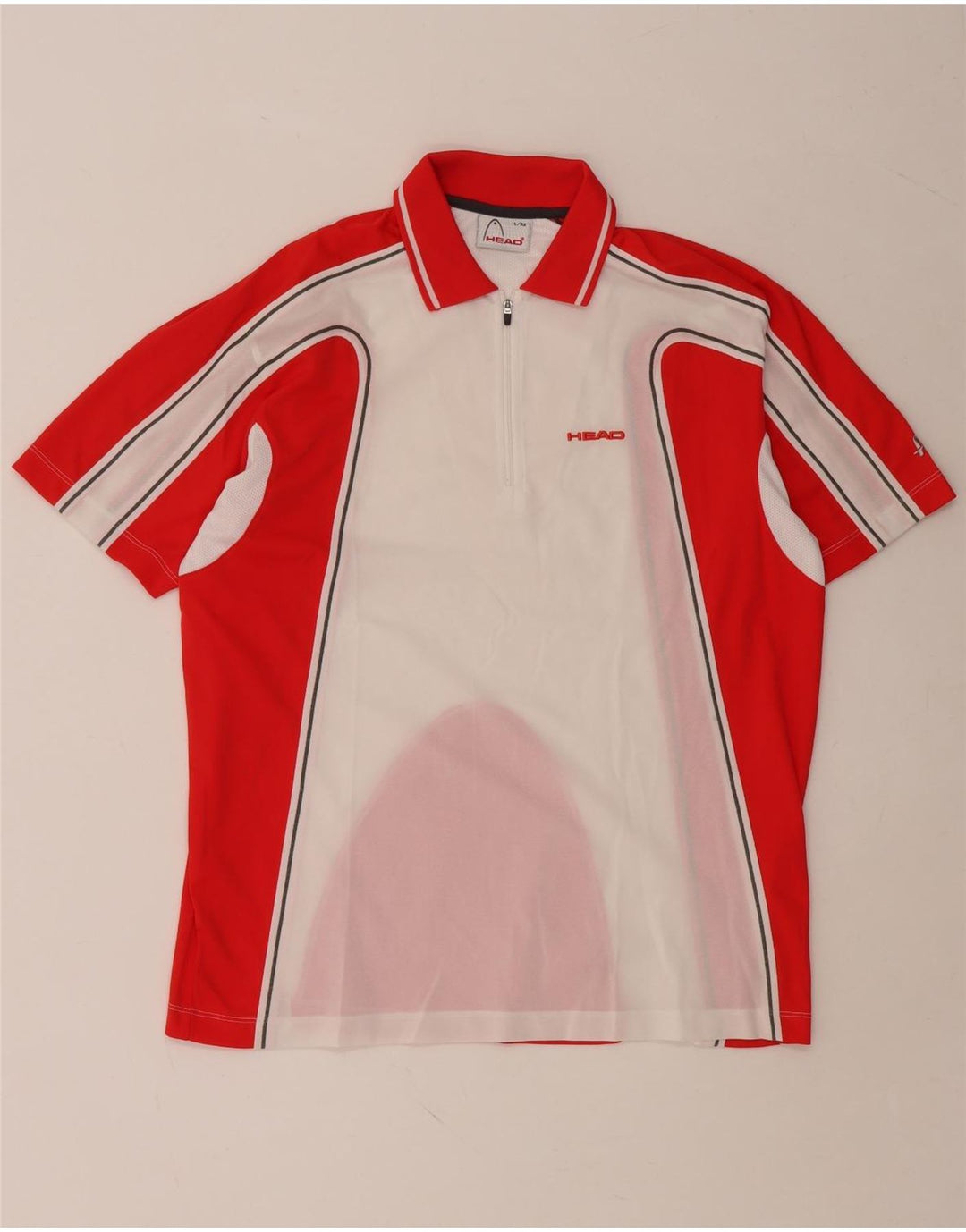 HEAD Polo para hombre IT 52 Large Rojo Colorblock Poliéster