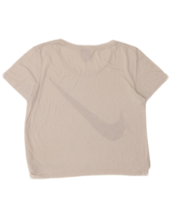 NIKE Womens Oversized Graphic T-Shirt Top UK 6 XS White