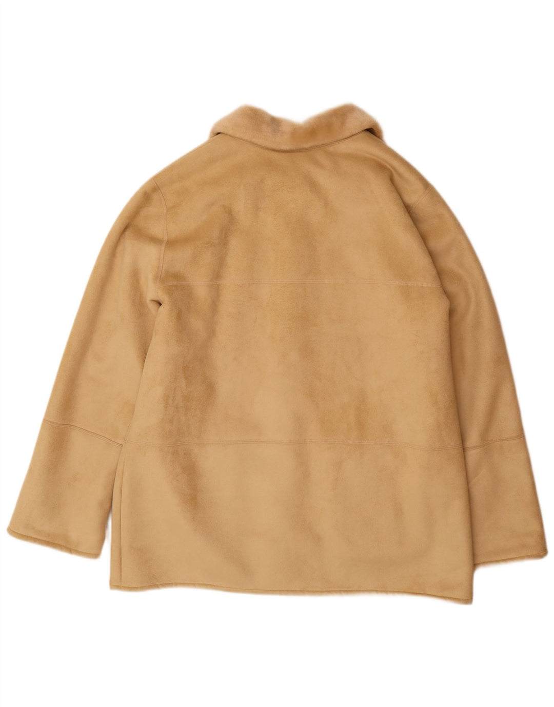 VINTAGE Chaqueta Sherpa para Mujer EU 44 XL Acrílico Beige