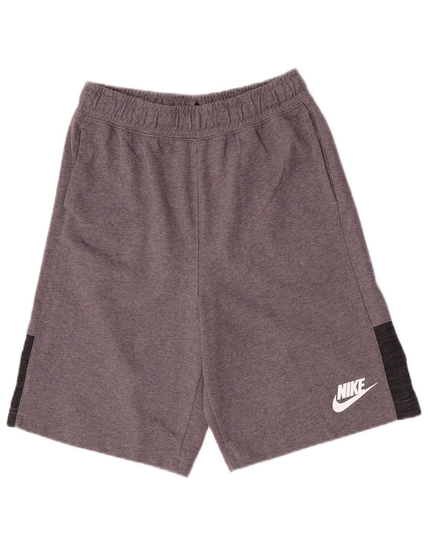 Nike Pantalones cortos deportivos para niños 13-14 años XL Algodón moteado gris