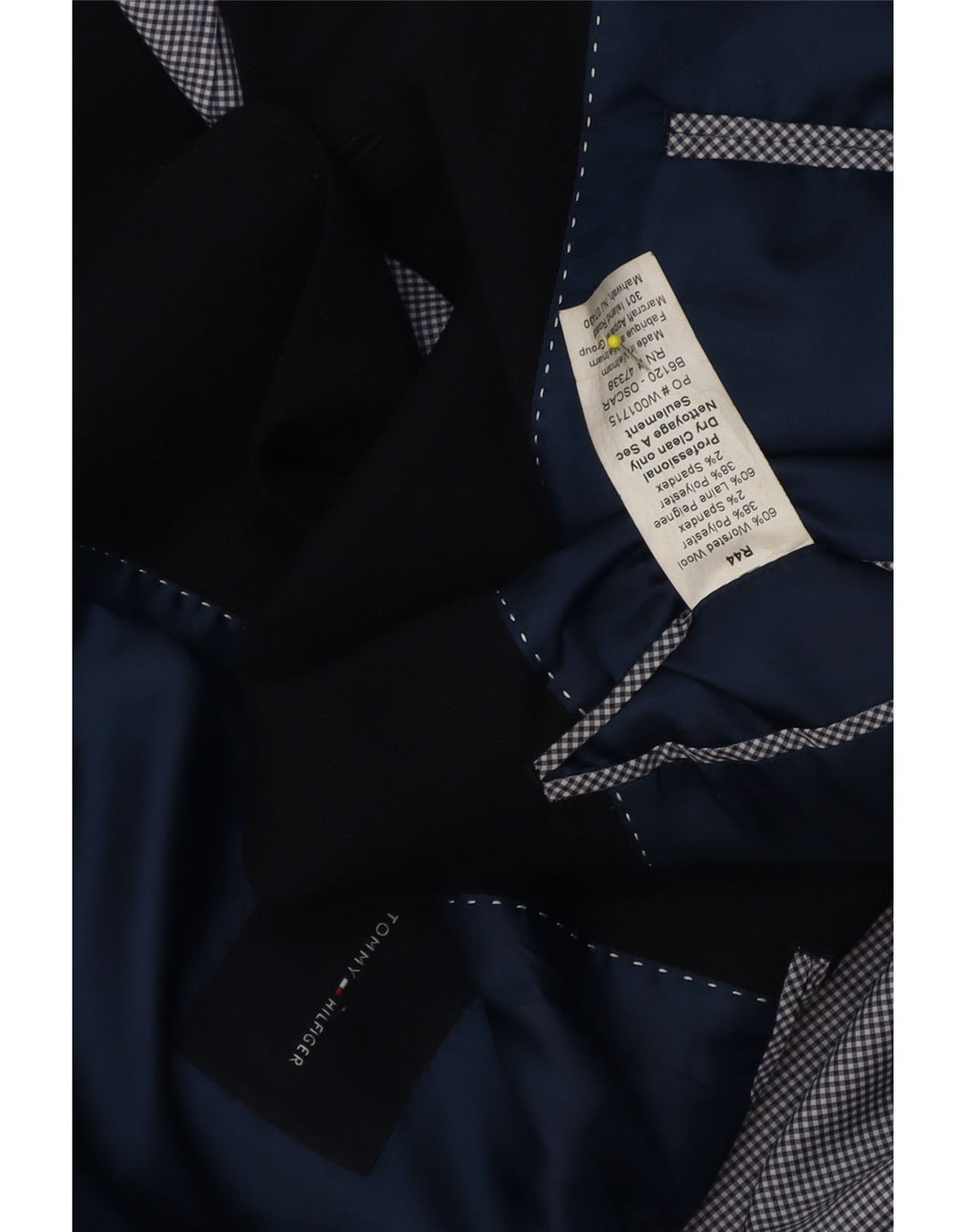 Tommy Hilfiger Chaqueta tipo blazer de 2 botones para hombre UK 44 2XL Lana azul marino