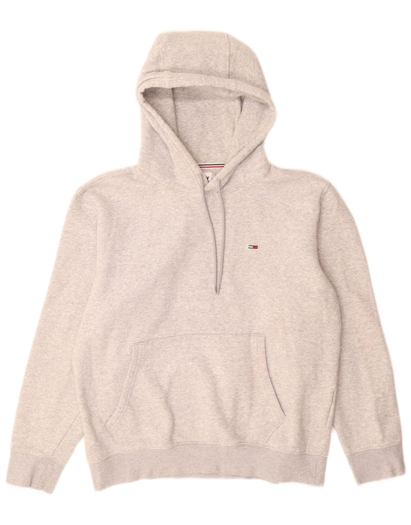 Tommy Hilfiger Sudadera con capucha para hombre Jumper XL Algodón moteado gris