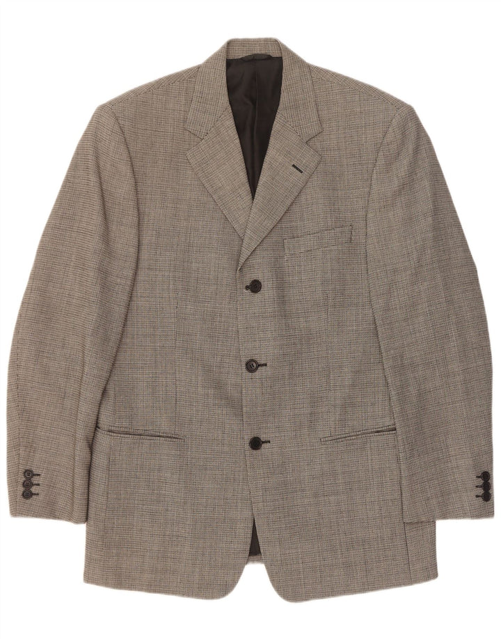 Cerruti 1881 Chaqueta tipo blazer de 3 botones para hombre IT 48 Lana a cuadros gris medio