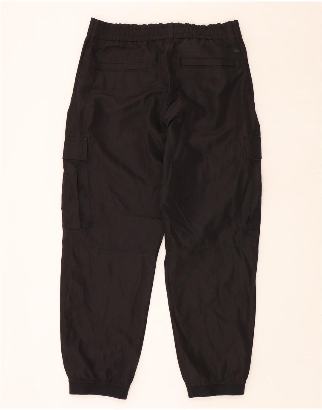 Hugo Boss Hombre Joggers Pantalones cargo W34 L30 Poliéster negro