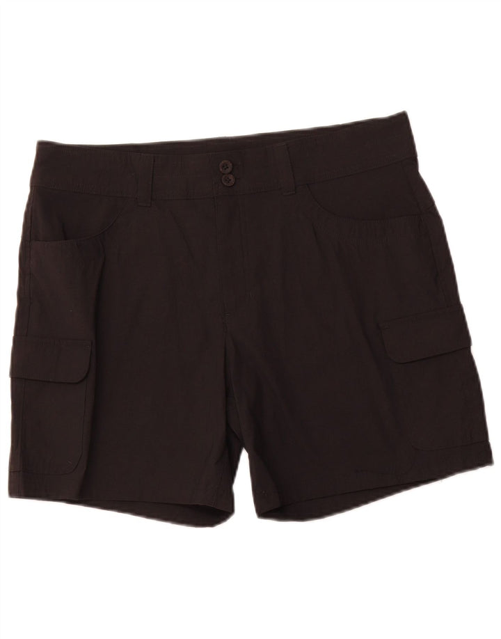 EDDIE BAUER Pantalones cortos cargo para mujer US 12 Large W34 Negro