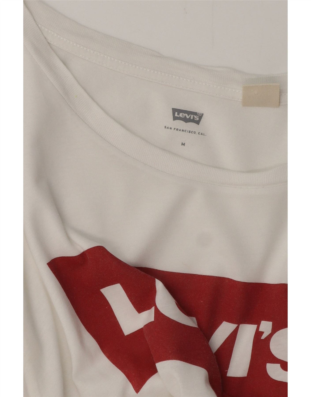 LEVI'S Camiseta gráfica para mujer Top UK 12 Medium White