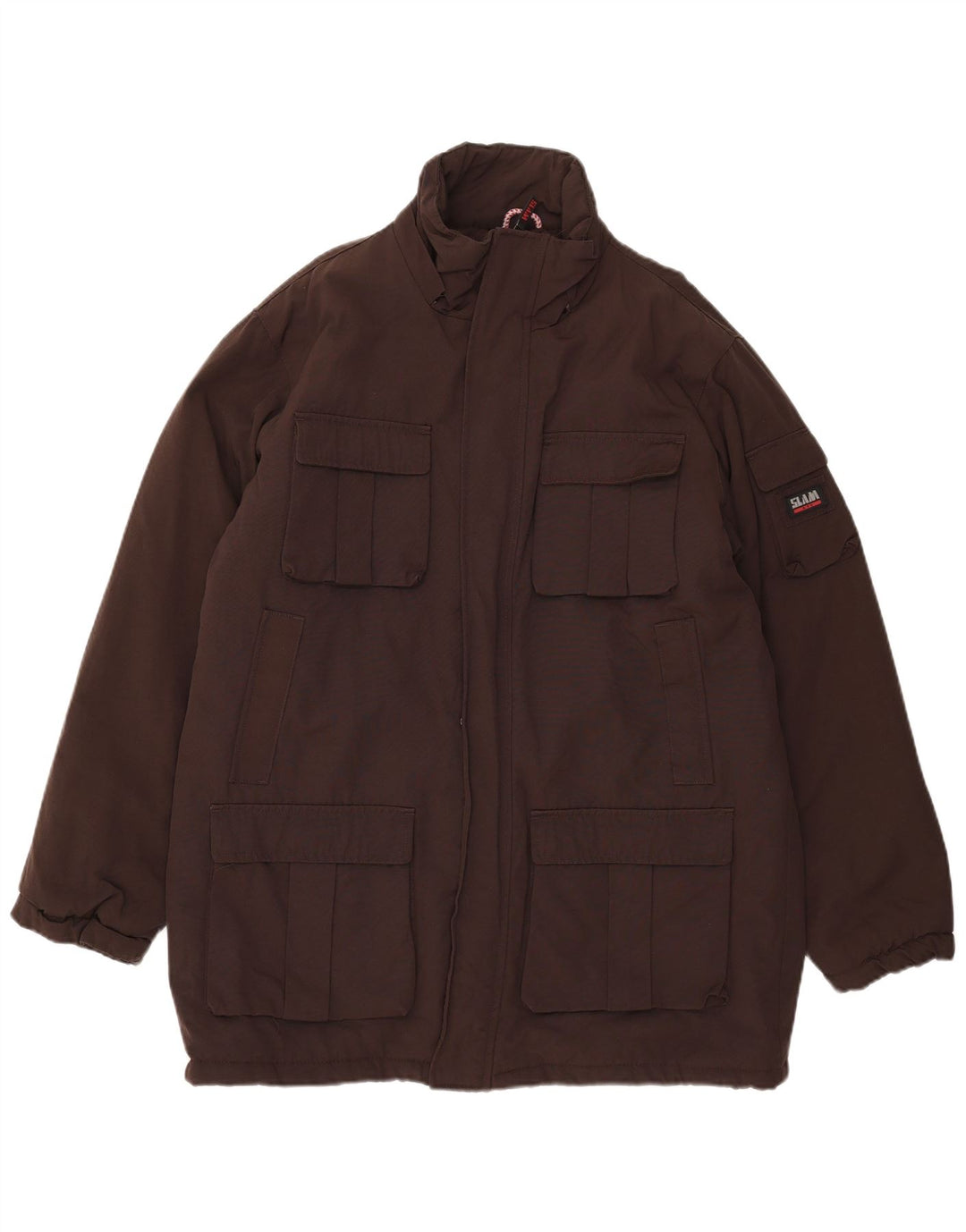 Slam Chaqueta utilitaria para hombre UK 42 XL Nylon marrón