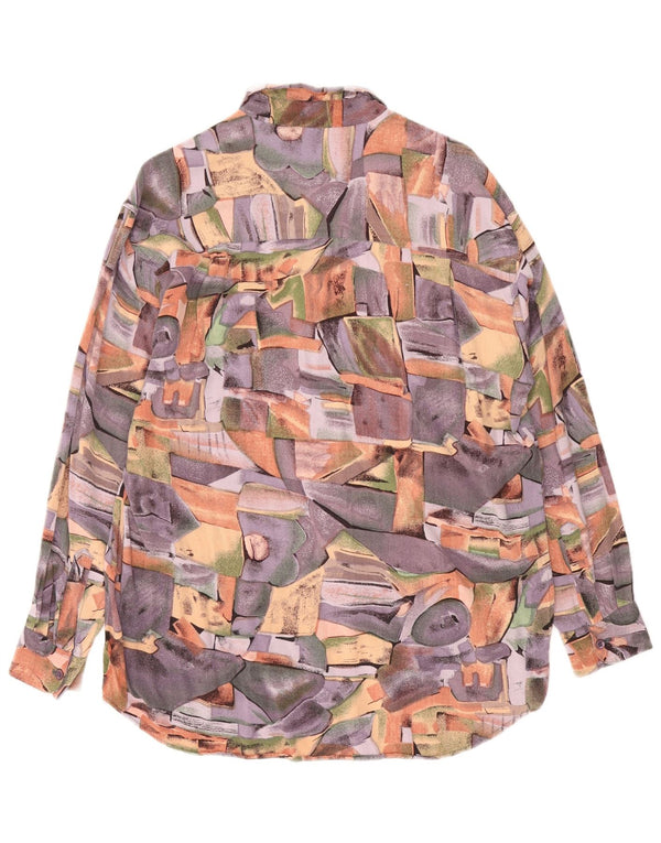 Camisa vintage para hombre grande patchwork multicolor