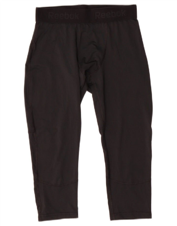 REEBOK Leggings capri gráficos para hombre Poliéster negro mediano