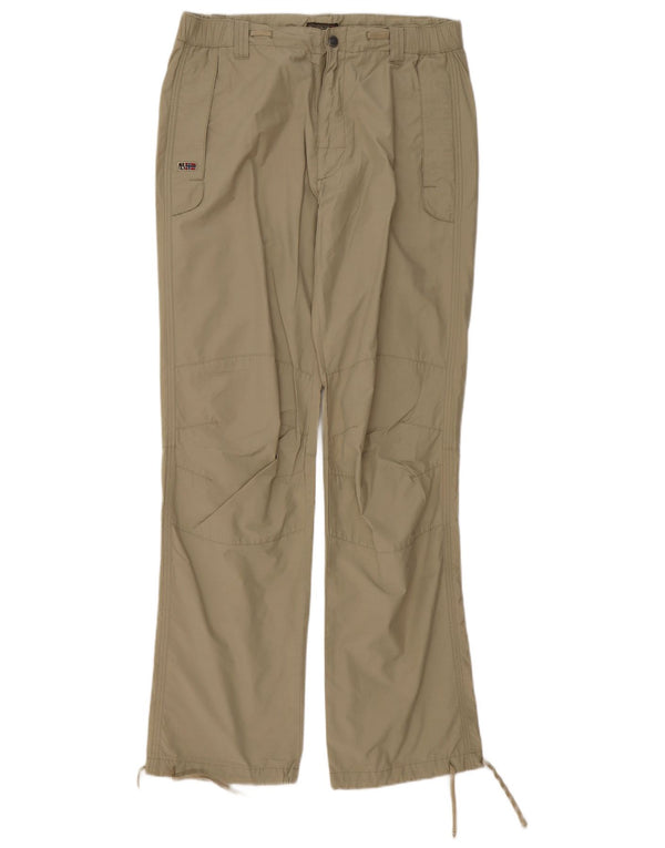Napapijri Pantalones cargo de senderismo para hombre IT 48 Medium W34 L34 Poliamida caqui