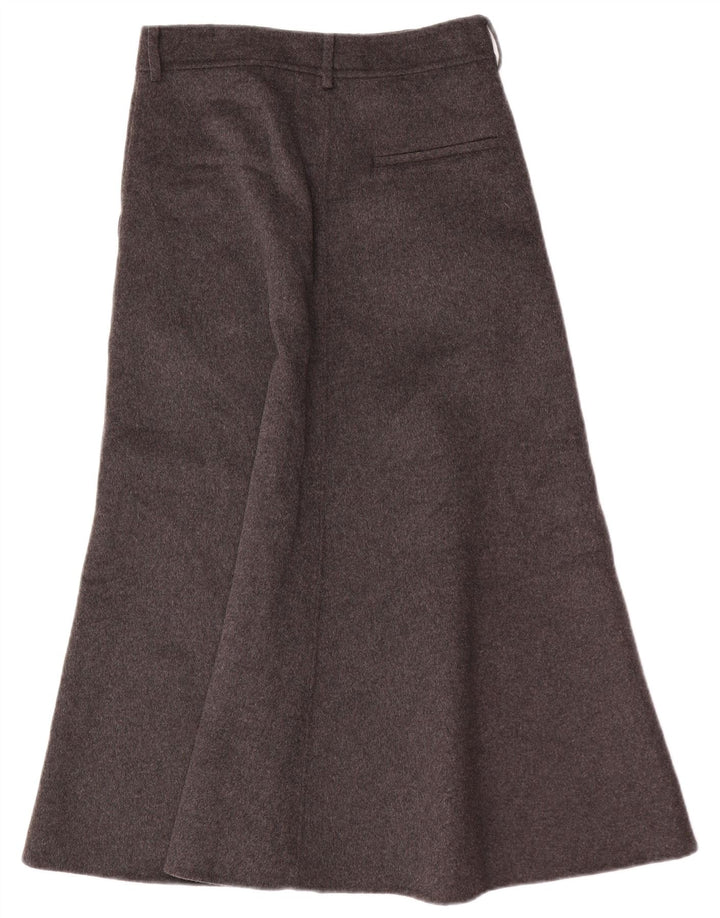 Zara Mujer Maxi Falda Acampanada Pequeña W28 Lana Gris