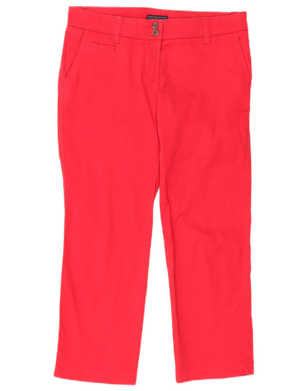 Tommy Hilfiger Pantalones cortos rectos para mujer US 4 Small W30 L24 Rojo