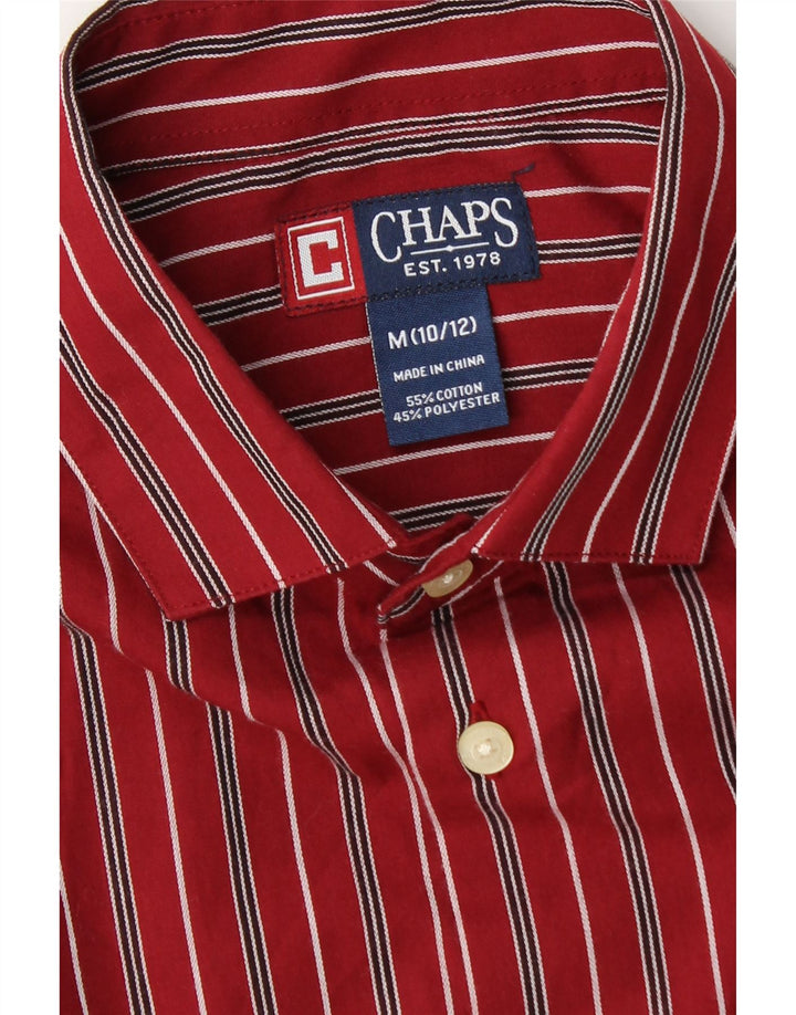 Chaps Camisa Niño 10-11 Años Medio Borgoña Rayas Algodón