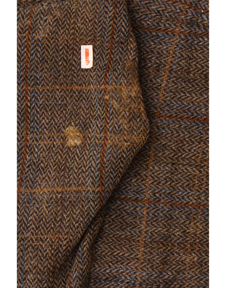 Walker and Hawkes Harris Tweed Blazer Chaqueta para Hombre IT 46 3XL Marrón