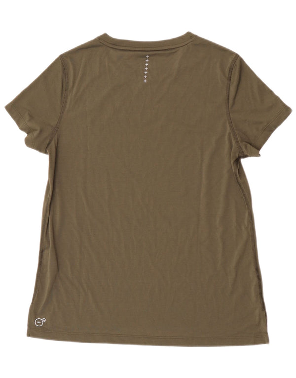 Puma Camiseta para mujer Top UK 12 Medium Caqui Poliéster
