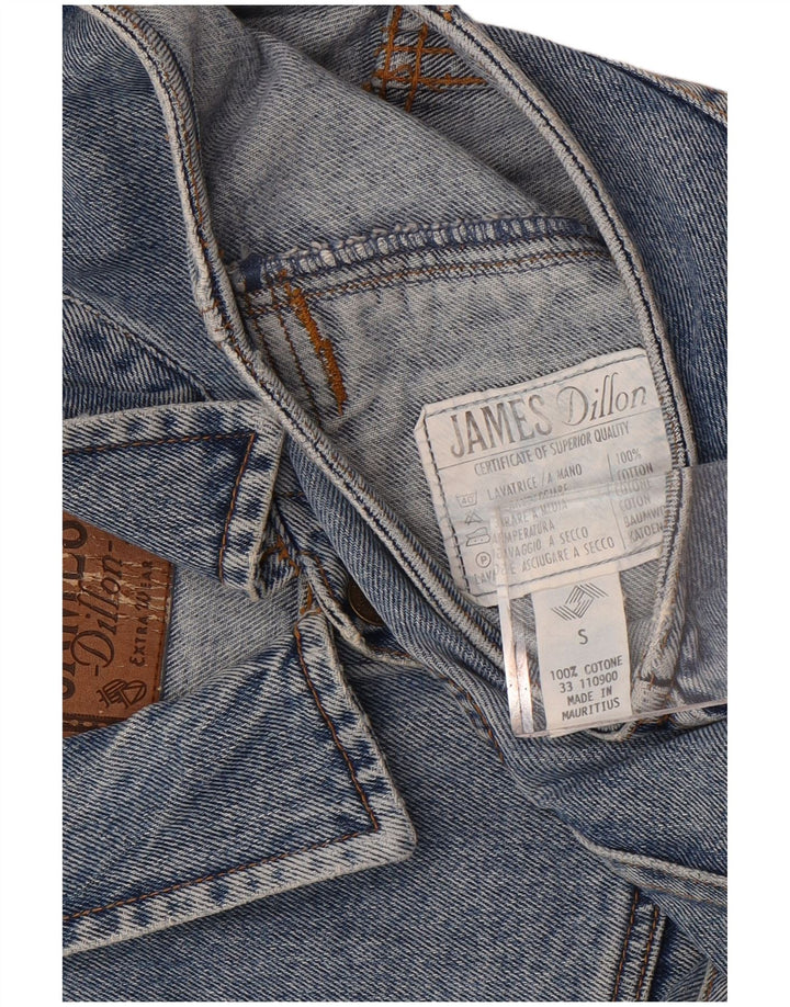 James Dillon Chaleco vaquero para hombre UK 36 Pequeño Algodón azul