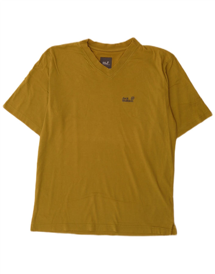 Jack Wolfskin - Camiseta para hombre, color caqui, algodón