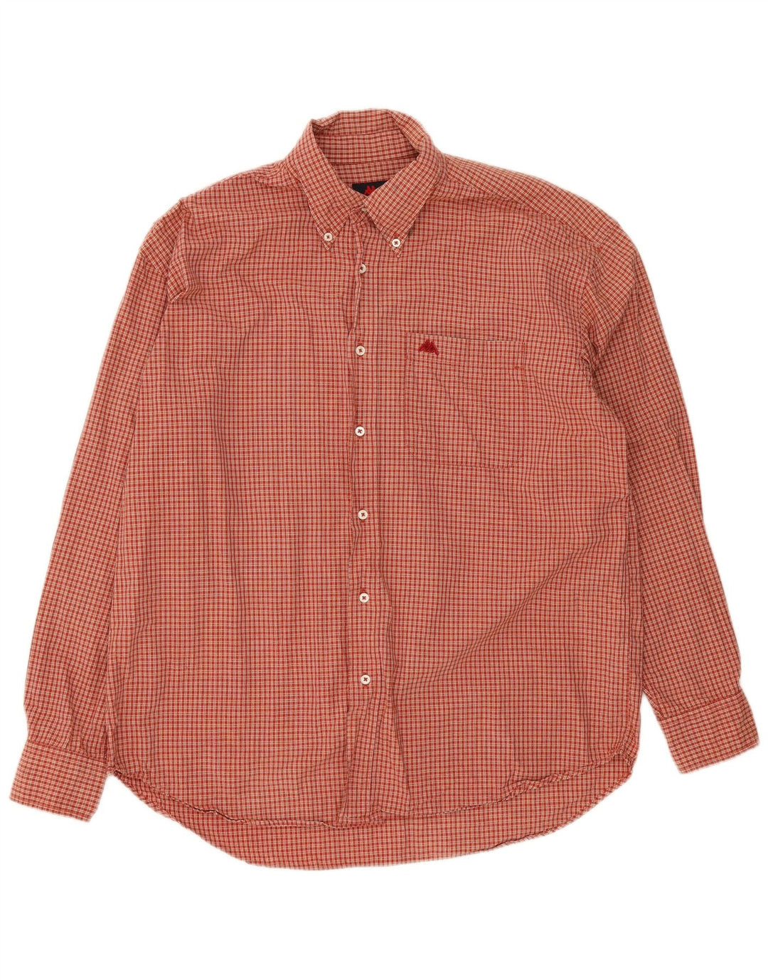 Camisa Kappa Hombre Grande Algodón Vichy Rojo