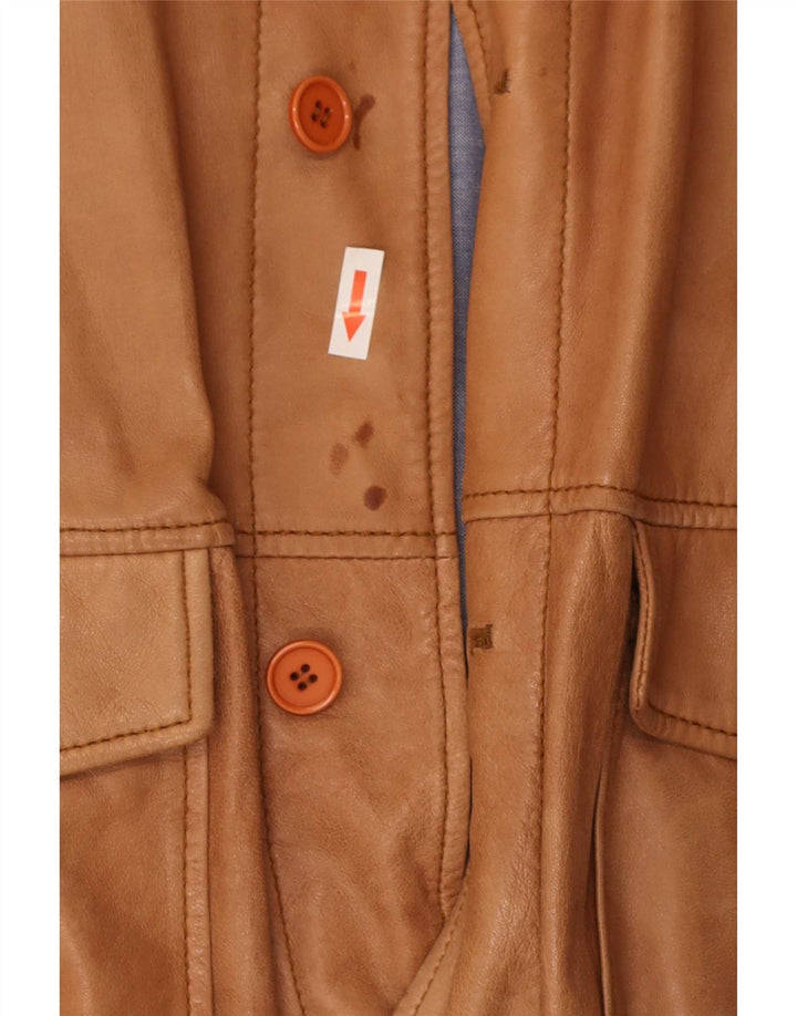 Conbipel Chaqueta Bomber De Cuero Para Hombre IT 56 2XL Marrón