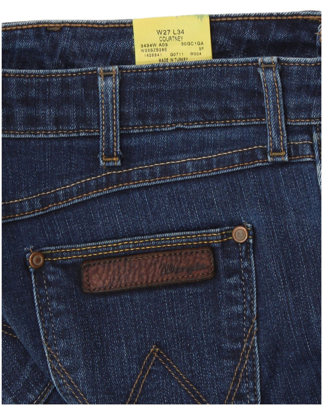 Vaqueros ajustados para mujer WRANGLER W27 L31 Algodón azul