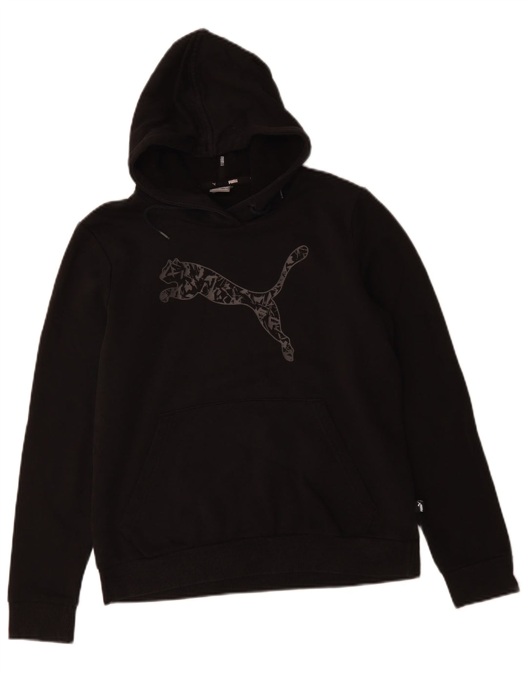 PUMA Sudadera con capucha gráfica para mujer Reino Unido 46 Grande Algodón negro