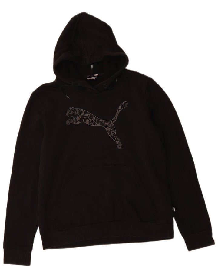 PUMA Sudadera con capucha gráfica para mujer Reino Unido 46 Grande Algodón negro