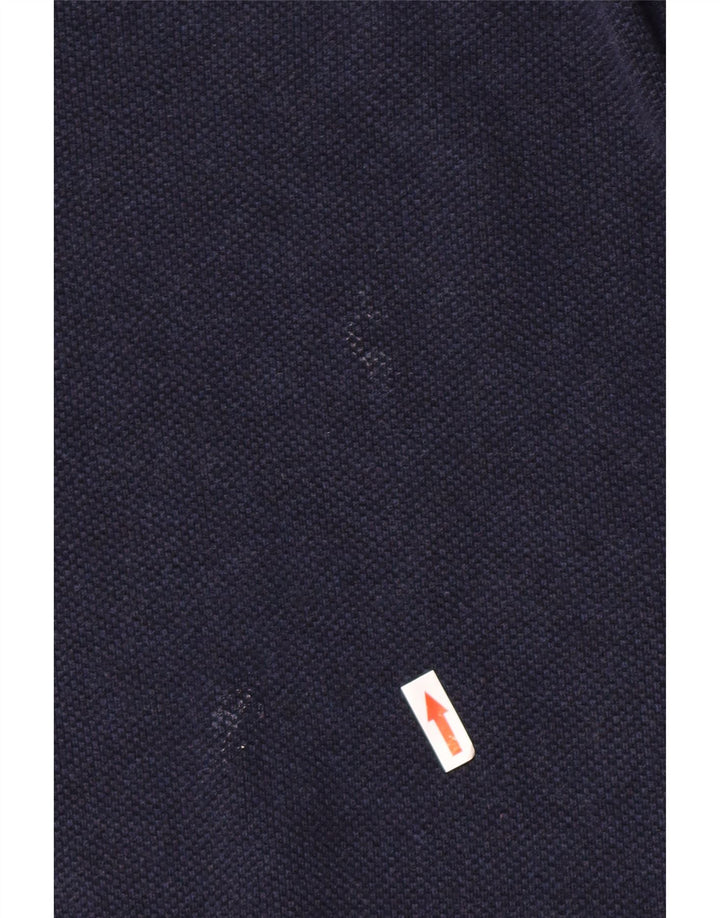 John Lewis - Jersey con cuello y cremallera para hombre, talla grande, algodón azul marino
