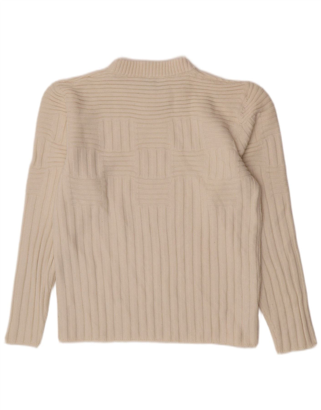 Bikkembergs Suéter tipo jersey con cuello redondo para mujer UK 12 Medium Off White