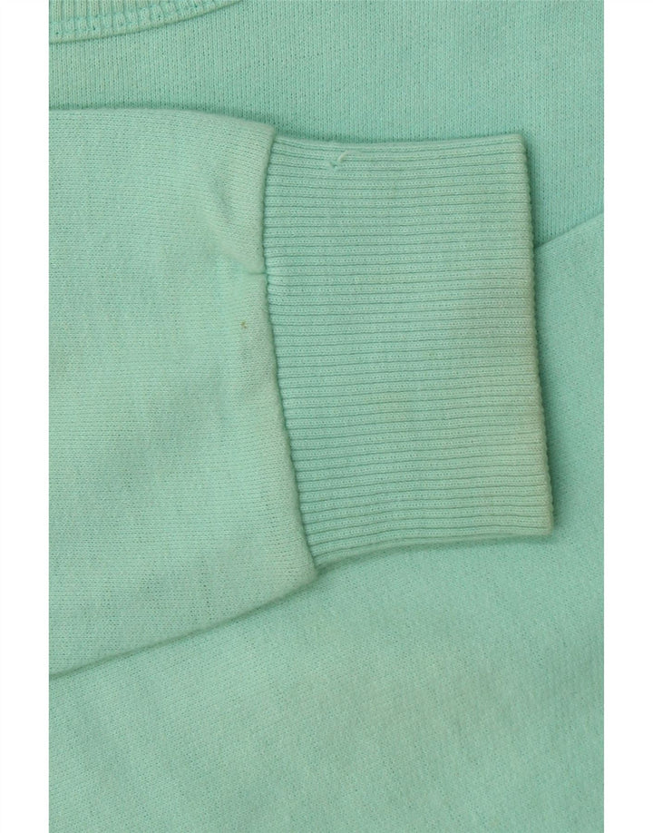 VINTAGE Sudadera Mujer Jumper IT 42/44 Algodón Turquesa Medio