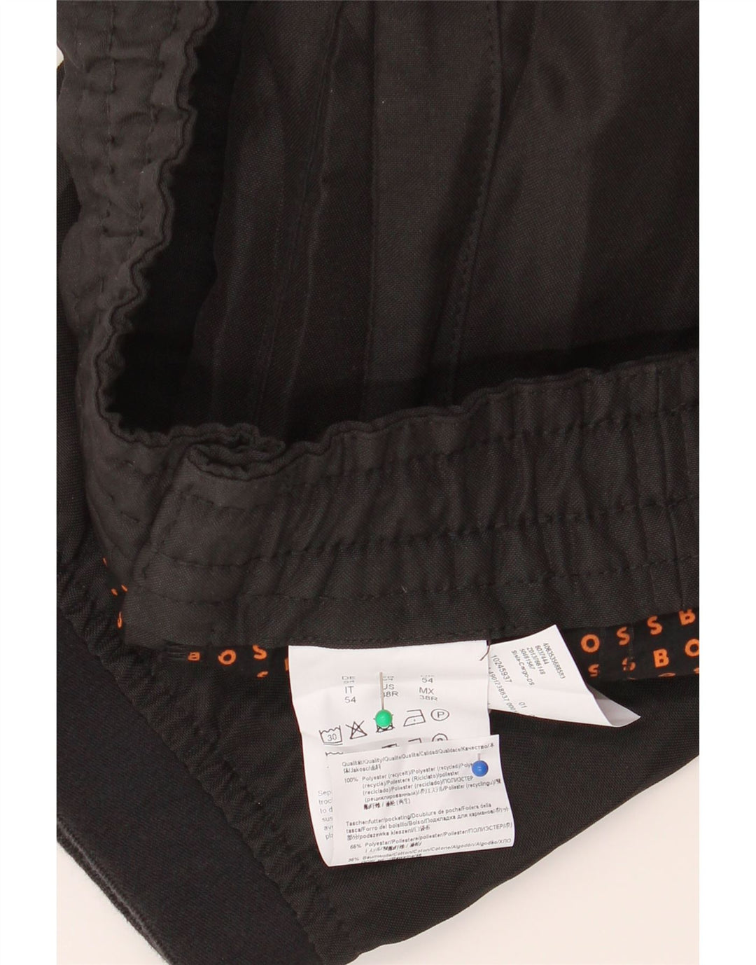 Hugo Boss Hombre Joggers Pantalones cargo W34 L30 Poliéster negro